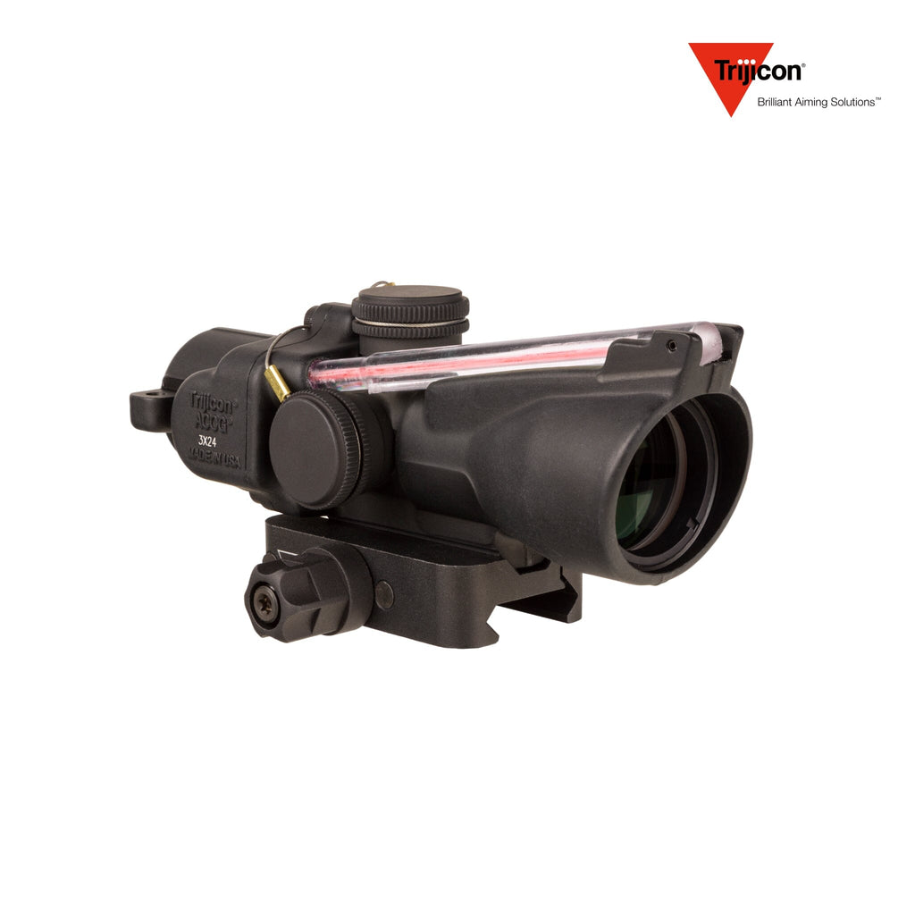 Trijicon ACOG 3×24 Compact Riflescope ACOG Rifle Scope Trijicon .223/55gr. Red Horseshoe/Dot Low Q-LOC Mount 