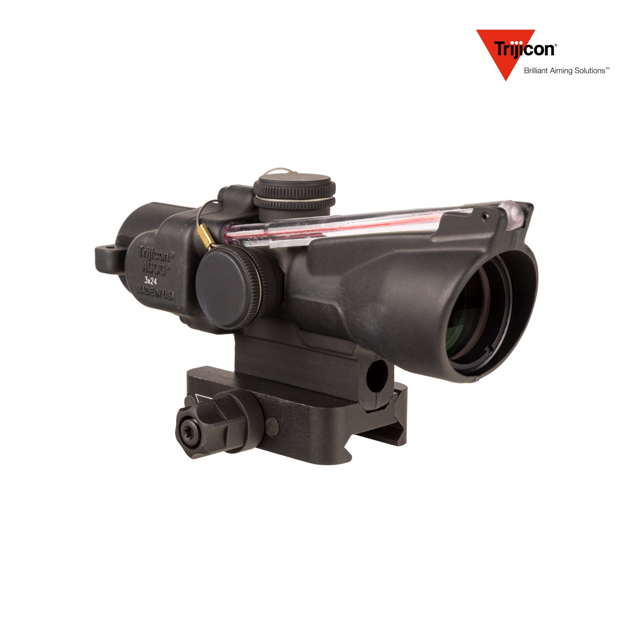 Trijicon ACOG 3×24 Compact Riflescope ACOG Rifle Scope Trijicon .223/55gr. Red Horseshoe/Dot Tall Q-LOC Mount 