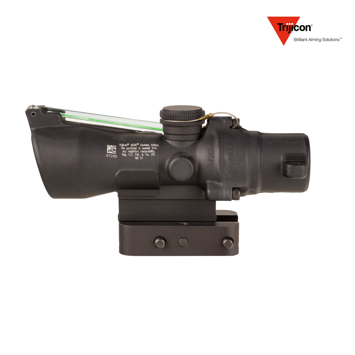 Trijicon ACOG 3x24 rifle scope with a horseshoe and dot reticle