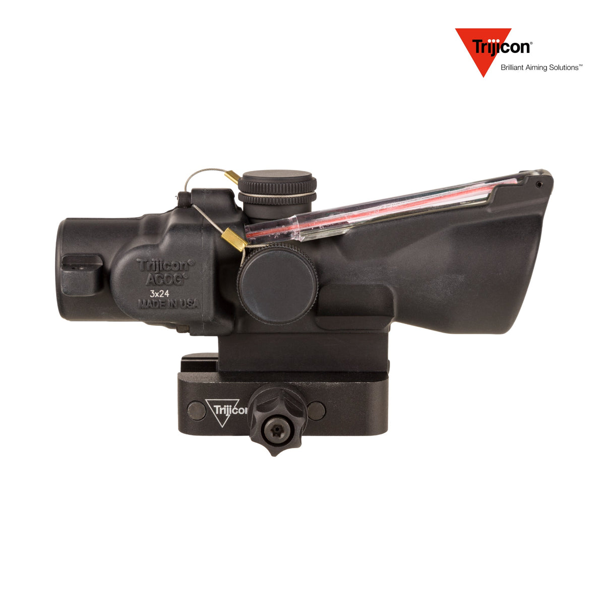Trijicon ACOG 3x24 rifle scope with a dual-illuminated fibre optic and tritium reticle