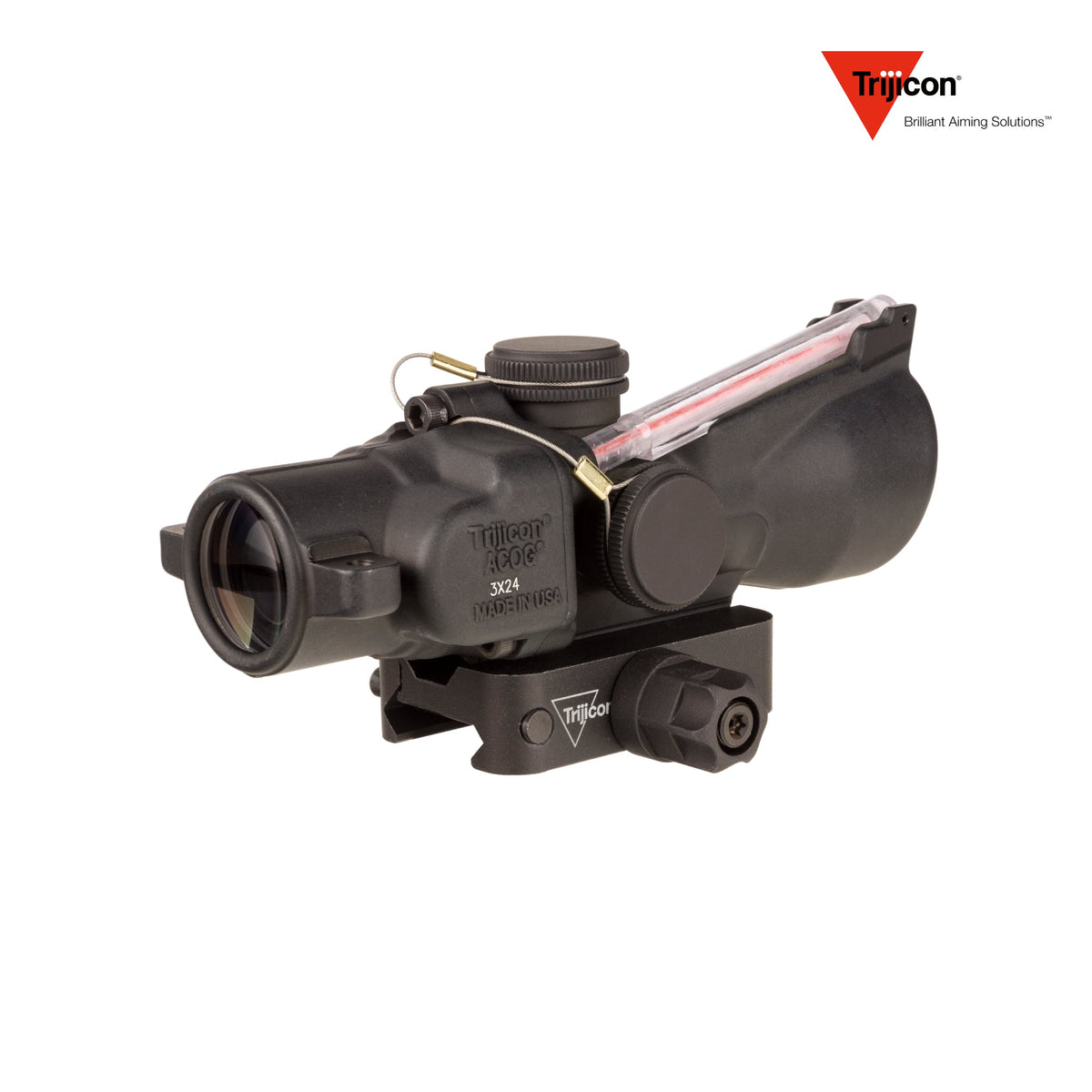 Trijicon ACOG 3x24 rifle scope with a dual-illuminated fibre optic and tritium reticle