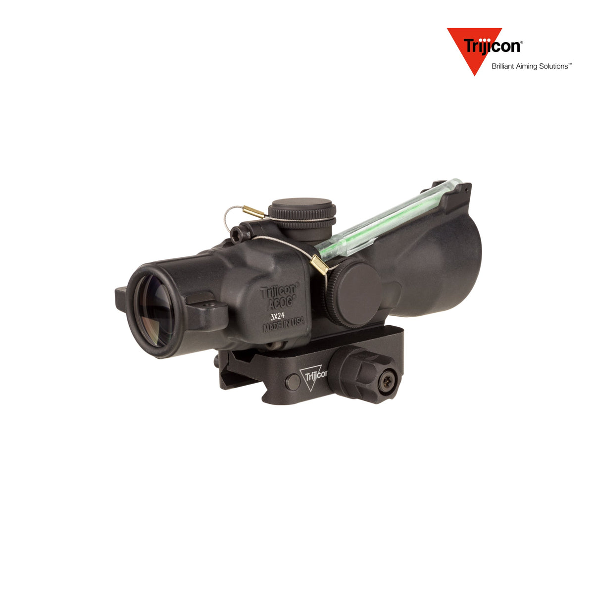 Trijicon ACOG 3x24 rifle scope with a low-height Q-LOC mount