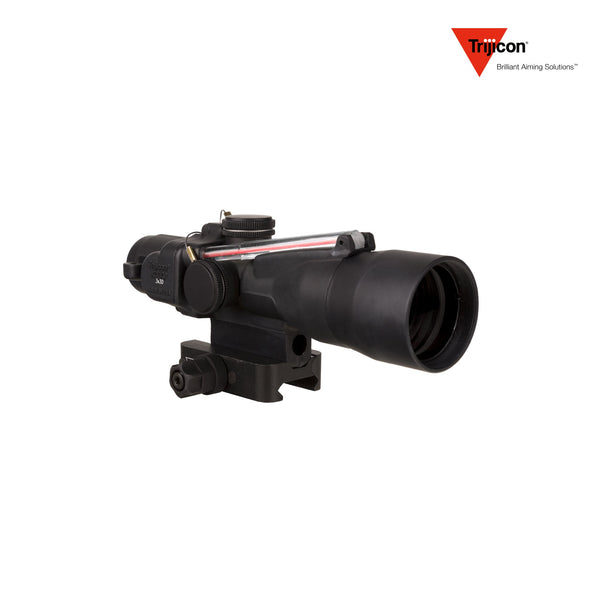 Trijicon ACOG 3x30 rifle scope with 3x magnification and a 30mm objective lens