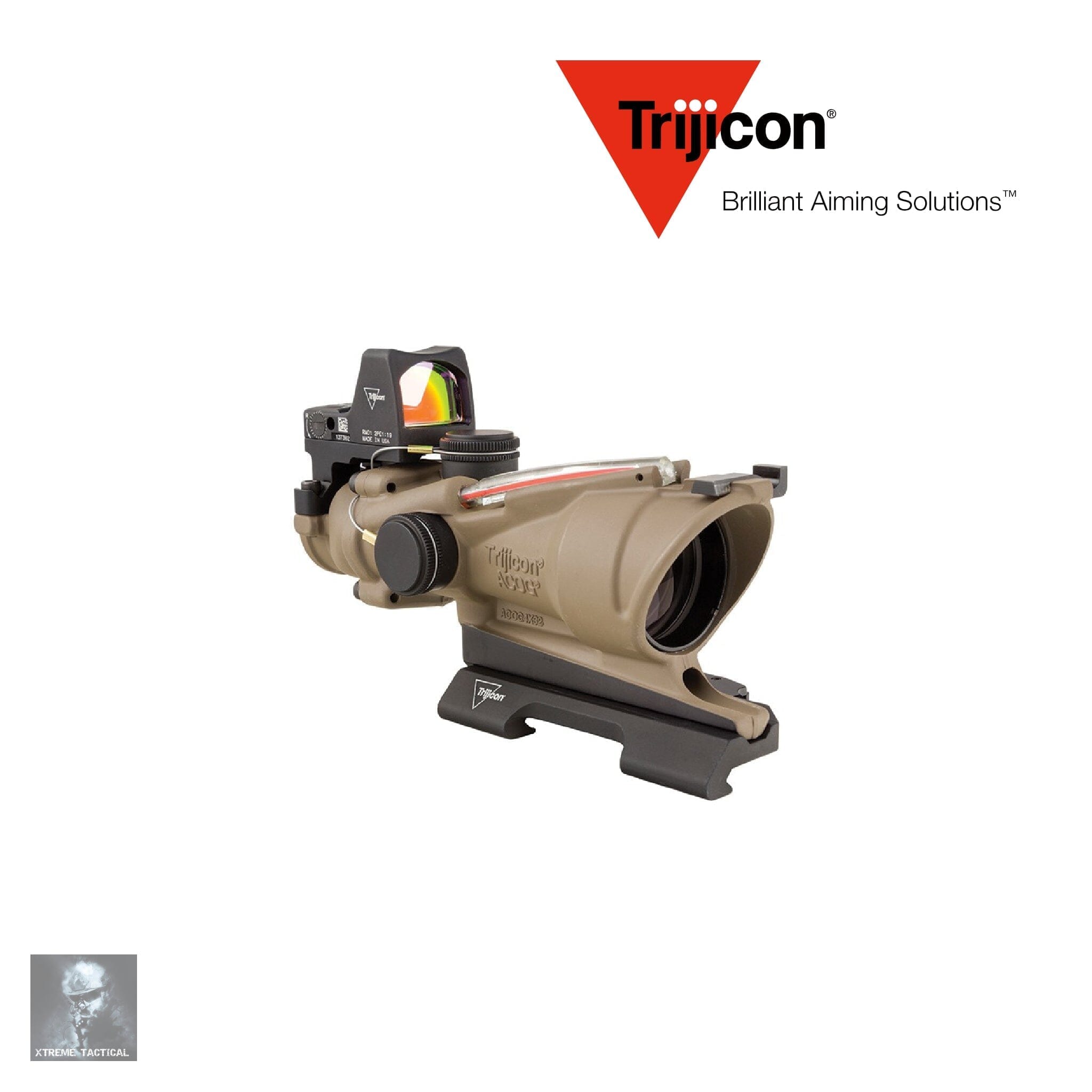 Trijicon ACOG 4×32 BAC ECOS Riflescope .223/5.56 BDC Red Crosshair Reticle Rifle Scope Trijicon 