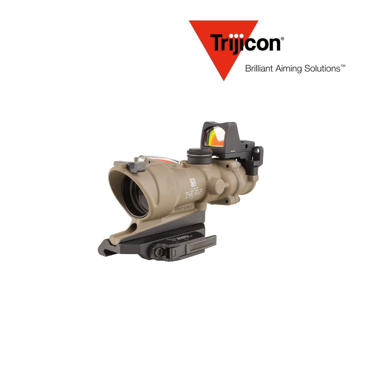 Trijicon ACOG 4x32 ECOS Dual-Sight Riflescope Red Crosshair 5.56mm BDC w/ RMR – TA31-D-100553 ACOG Rifle Scope Trijicon