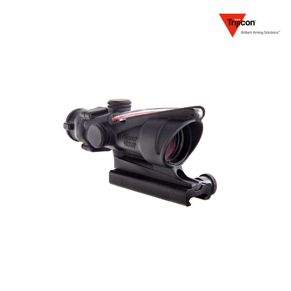 Trijicon ACOG 4x32 rifle scope with a red chevron .223 BAC reticle