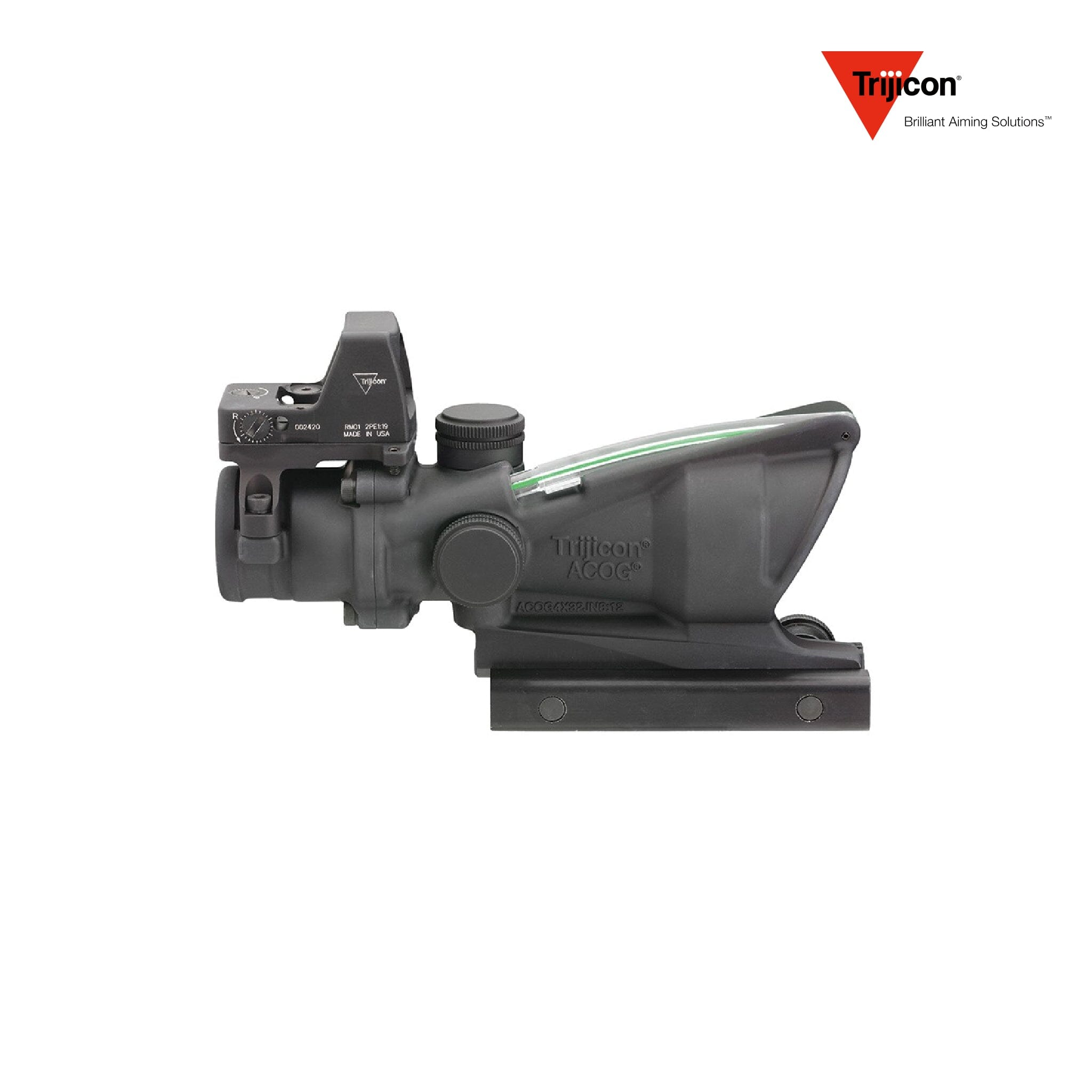 Trijicon ACOG 4x32 Rifle Scope Crosshair .223 BAC Reticle with RMR Red Dot Sight ACOG Rifle Scope Trijicon 