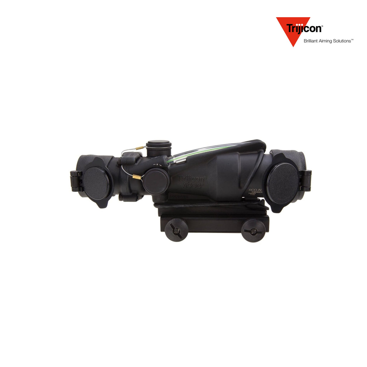 Trijicon ACOG 4x32 Army RCO rifle scope with a dual-illuminated fibre optic and tritium reticle