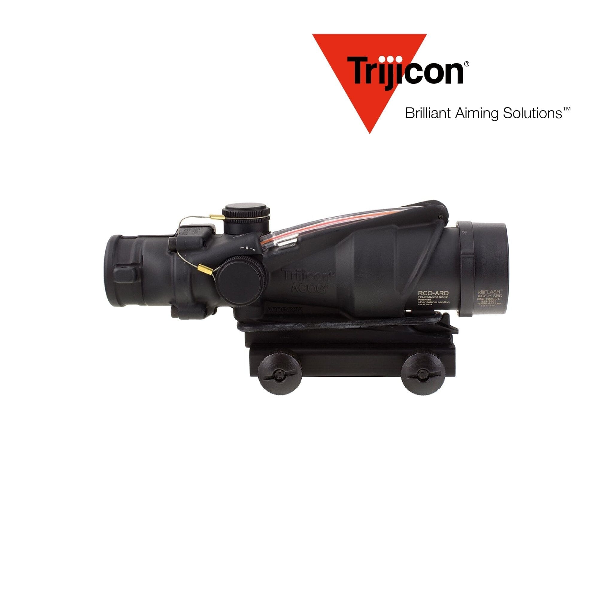 Trijicon ACOG 4x32 Rifle Combat Optical Gunsight – USMC RCO Red Chevron Reticle – Black – TA31RCO-A4CP ACOG Rifle Scope Trijicon