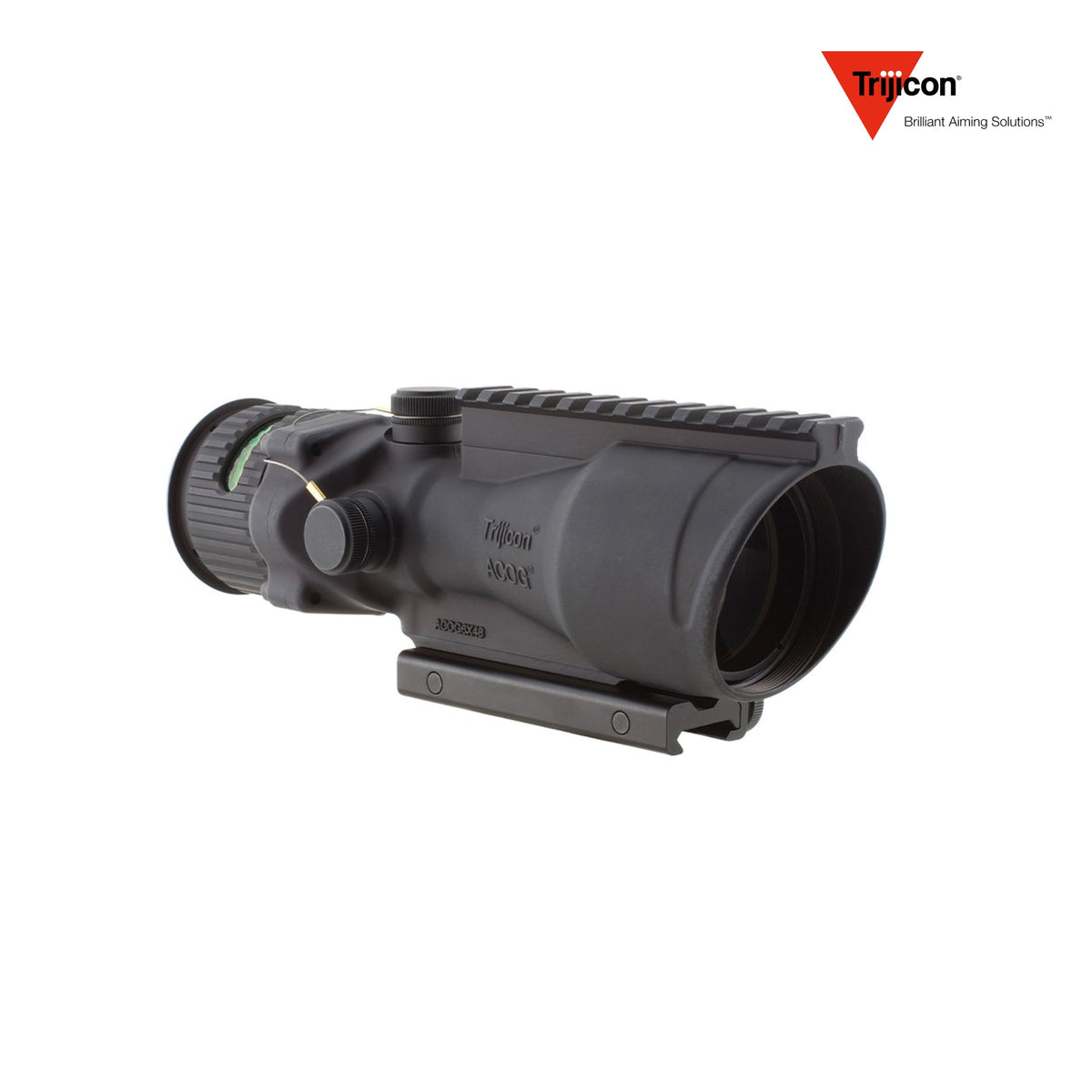 Trijicon ACOG 6x48 rifle scope with a chevron ranging reticle