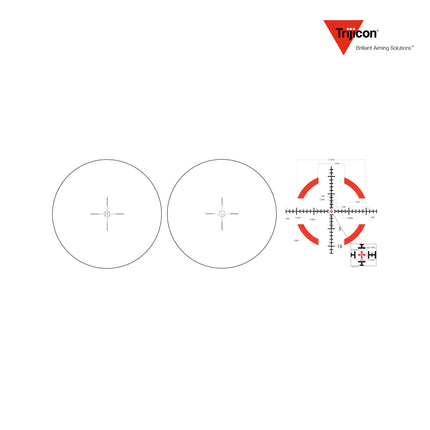 Trijicon Credo 1-8x28 FFP Rifle Scope Red/Green MRAD Segmented Circle Reticle Rifle Scope Trijicon 