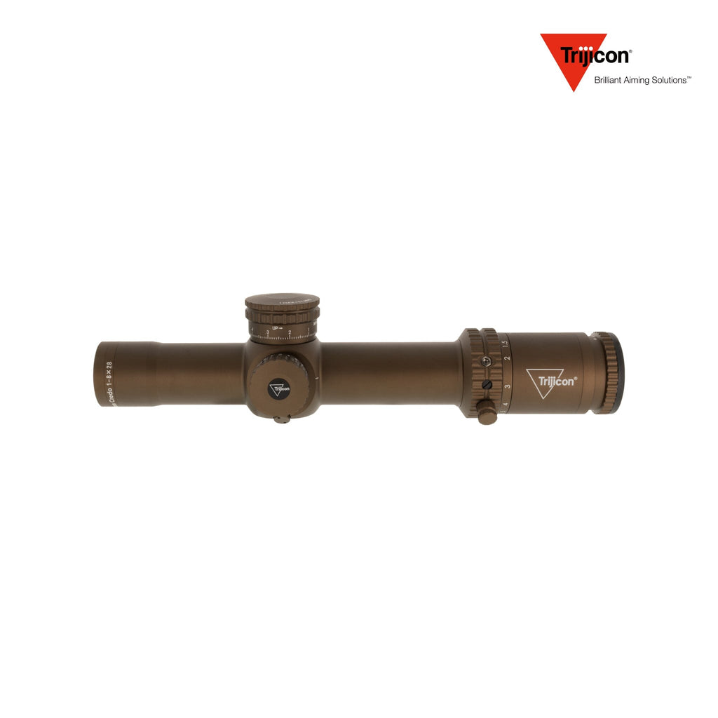 Trijicon Credo 1-8x28 FFP Riflescope - MRAD Segmented Circle Reticle - Coyote Brown Rifle Scope Trijicon 