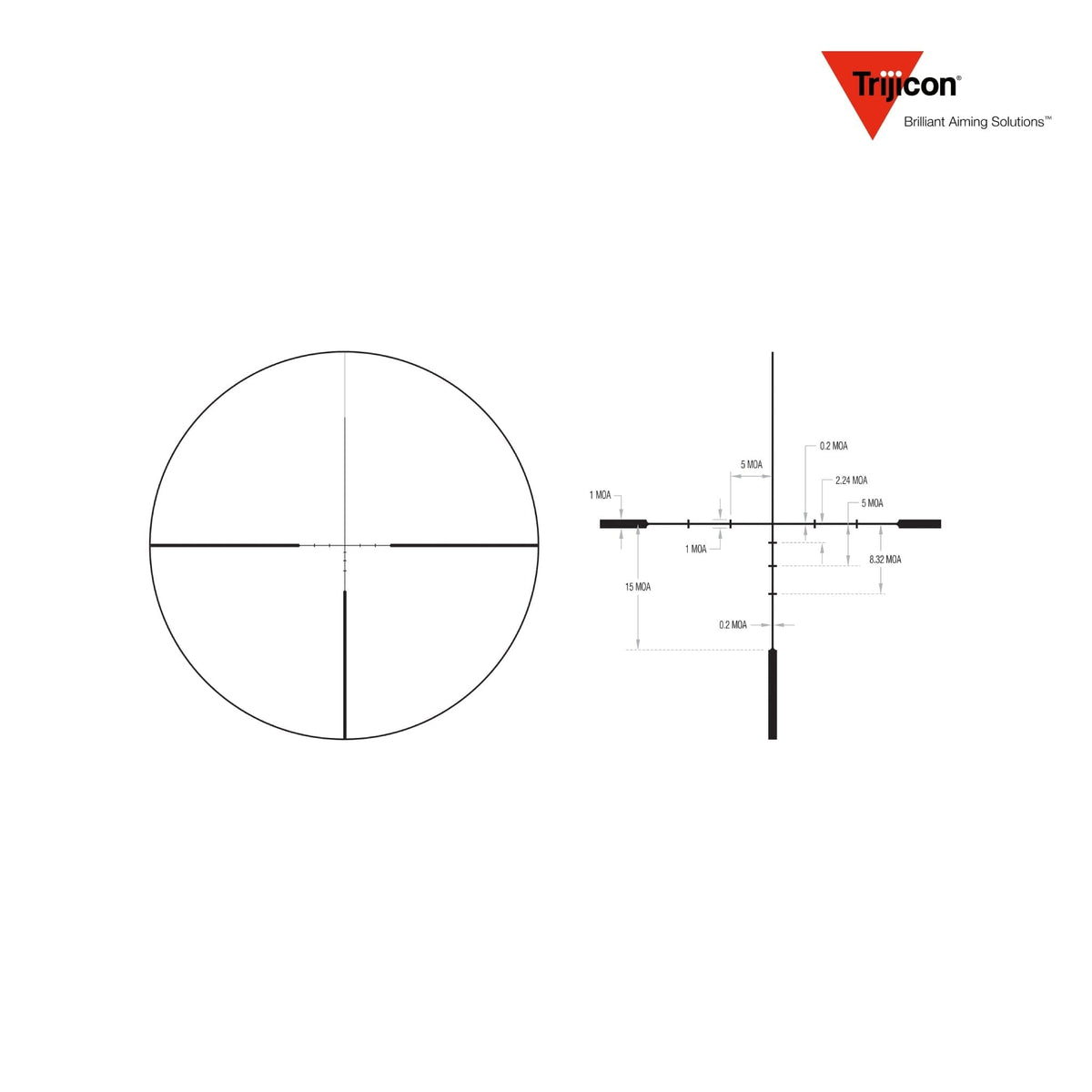 Trijicon Huron 1-4x24 SFP Riflescope BDC Hunter Holds Reticle – HR424-C-2700001 LPVO Rifle Scope Trijicon