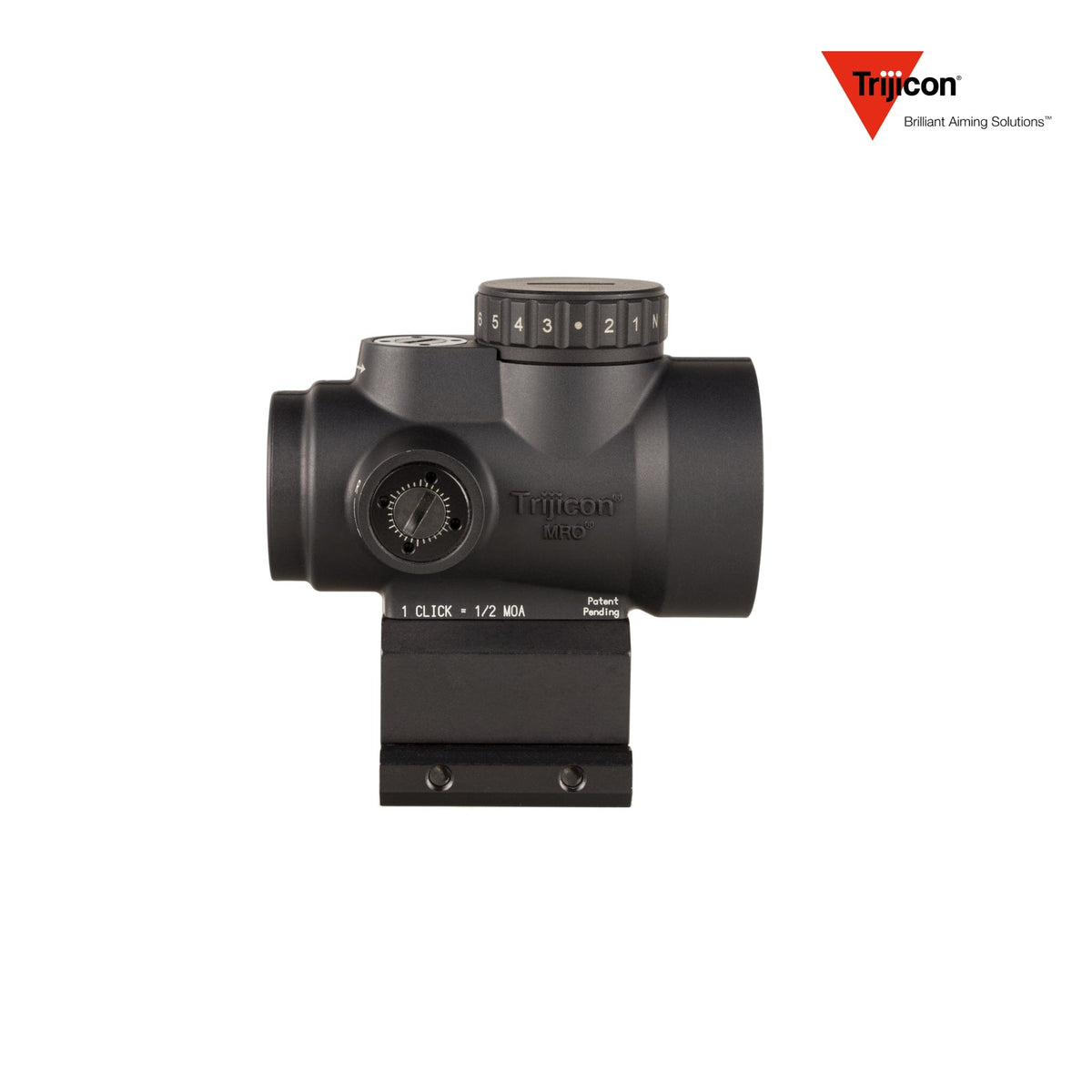 Trijicon MRO HD 1x25 68 MOA red dot sight supplied without a mount, in 7075-T6 aluminium