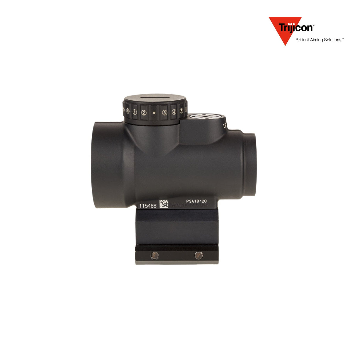 Trijicon MRO HD 1x25 68 MOA red dot sight supplied without a mount, designed for both-eyes-open shooting