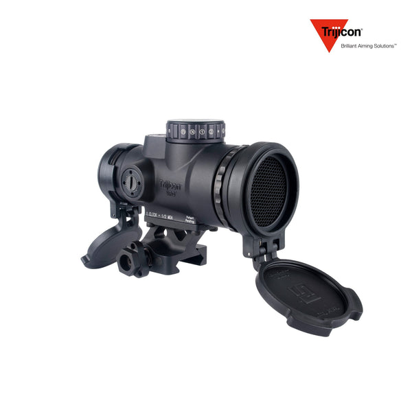 Trijicon MRO HD Patrol 68 MOA circle-dot red dot sight with the full co-witness Q-LOC mount