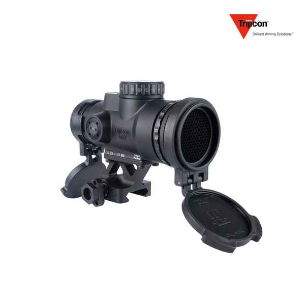 Trijicon MRO HD Patrol 68 MOA circle-dot red dot sight with the lower 1/3 co-witness Q-LOC mount