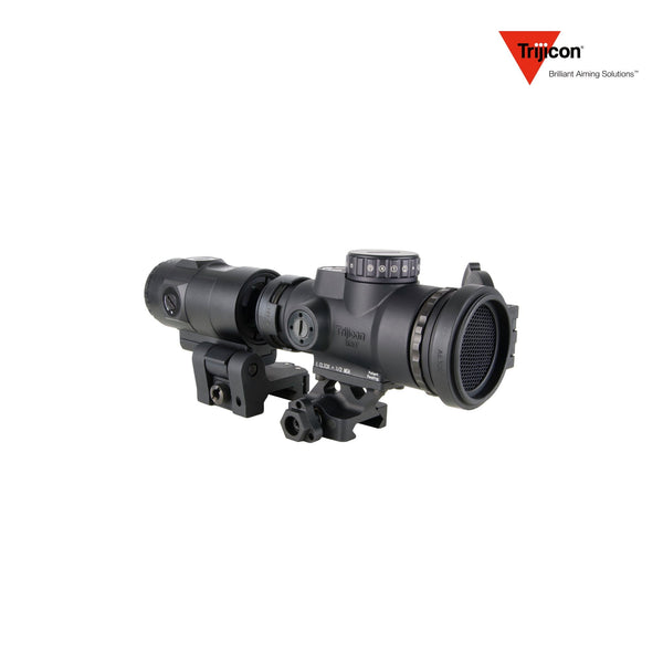 Trijicon MRO HD Patrol 68 MOA circle-dot red dot sight with the Trijicon 3x magnifier