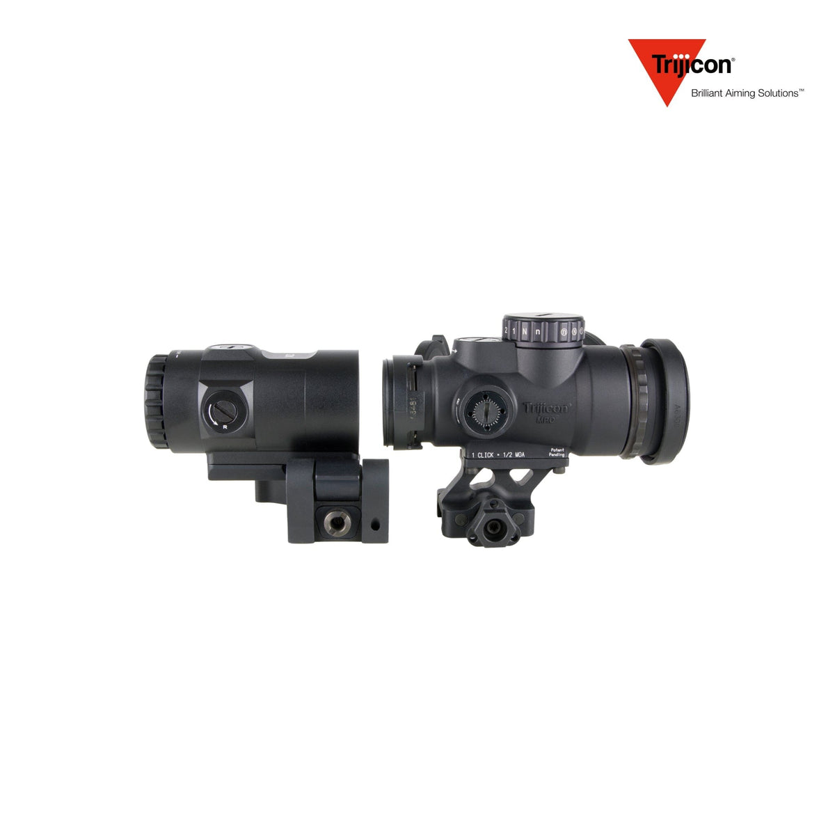 Trijicon MRO HD Patrol 68 MOA circle-dot red dot sight with the Trijicon 3x magnifier, for flat-top AR-15 rifles and carbines