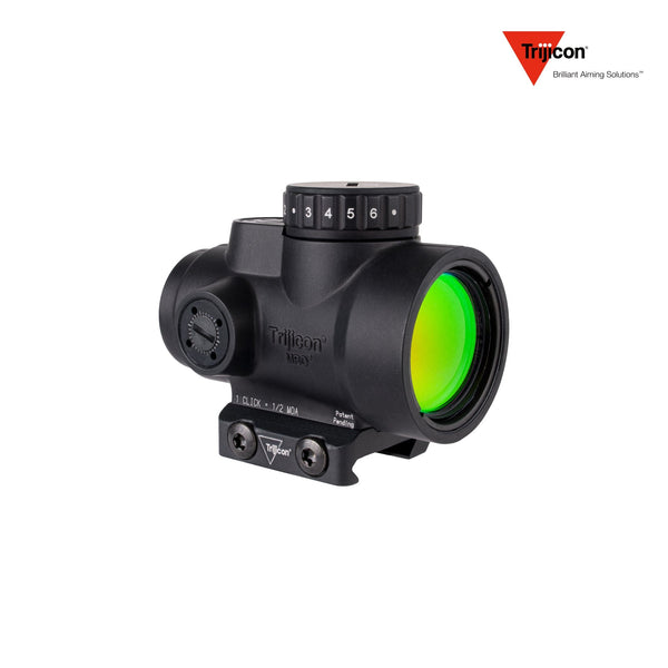 Trijicon MRO SD 1x25 2 MOA red dot sight in matte black with the low Picatinny mount