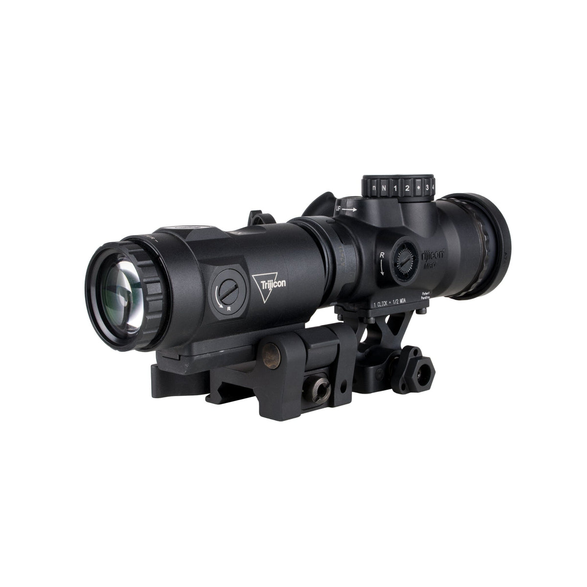Trijicon MRO SD Patrol 2 MOA red dot sight with the Trijicon 3x magnifier, in a forged 7075-T6 aluminium housing
