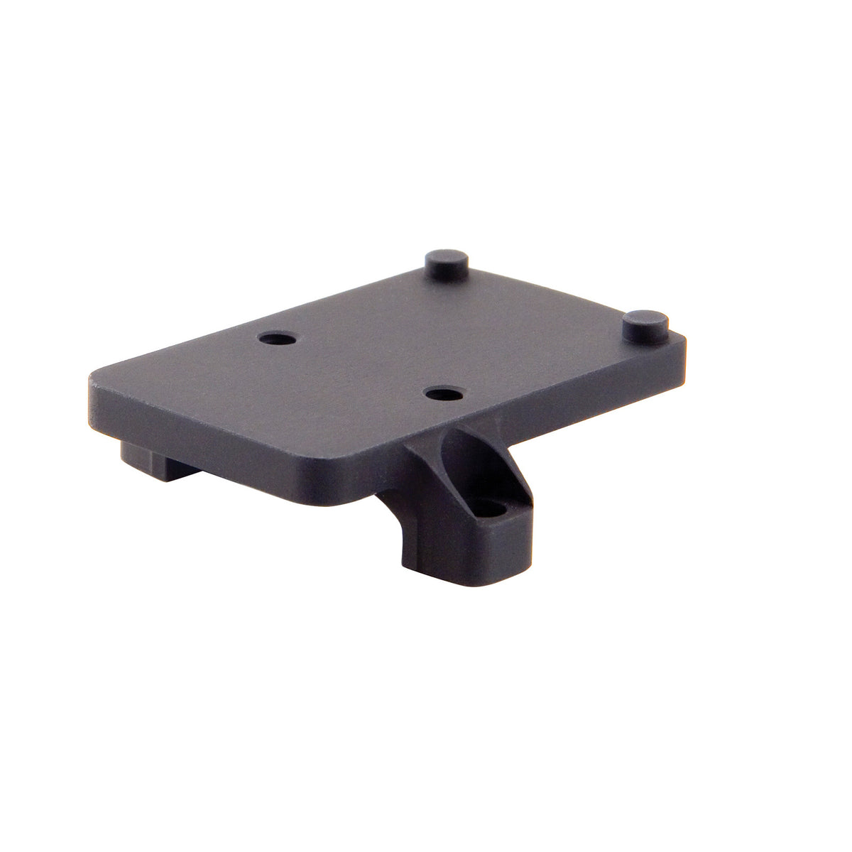 Trijicon RM66 RMR mount finished in matte black to match the ACOG housing