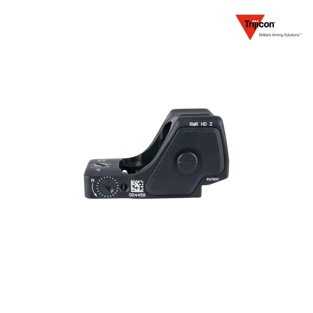 Trijicon RMR HD red dot sight with a 55 MOA circle and 3.25 MOA adjustable LED dot, with 1 MOA per click adjustments