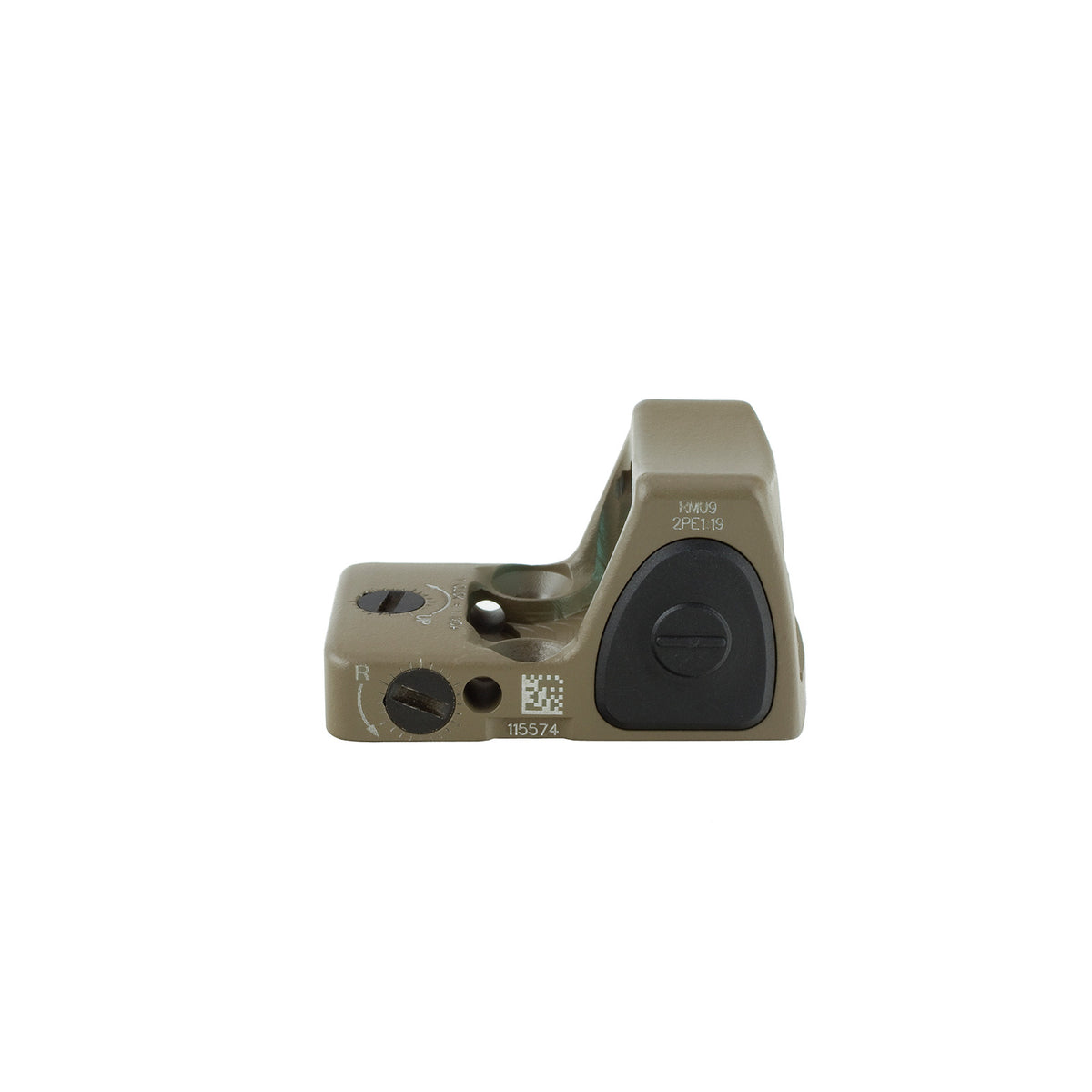 Trijicon RMR Type 2 1.0 MOA adjustable LED sight in flat dark earth, with a patented impact-diverting housing