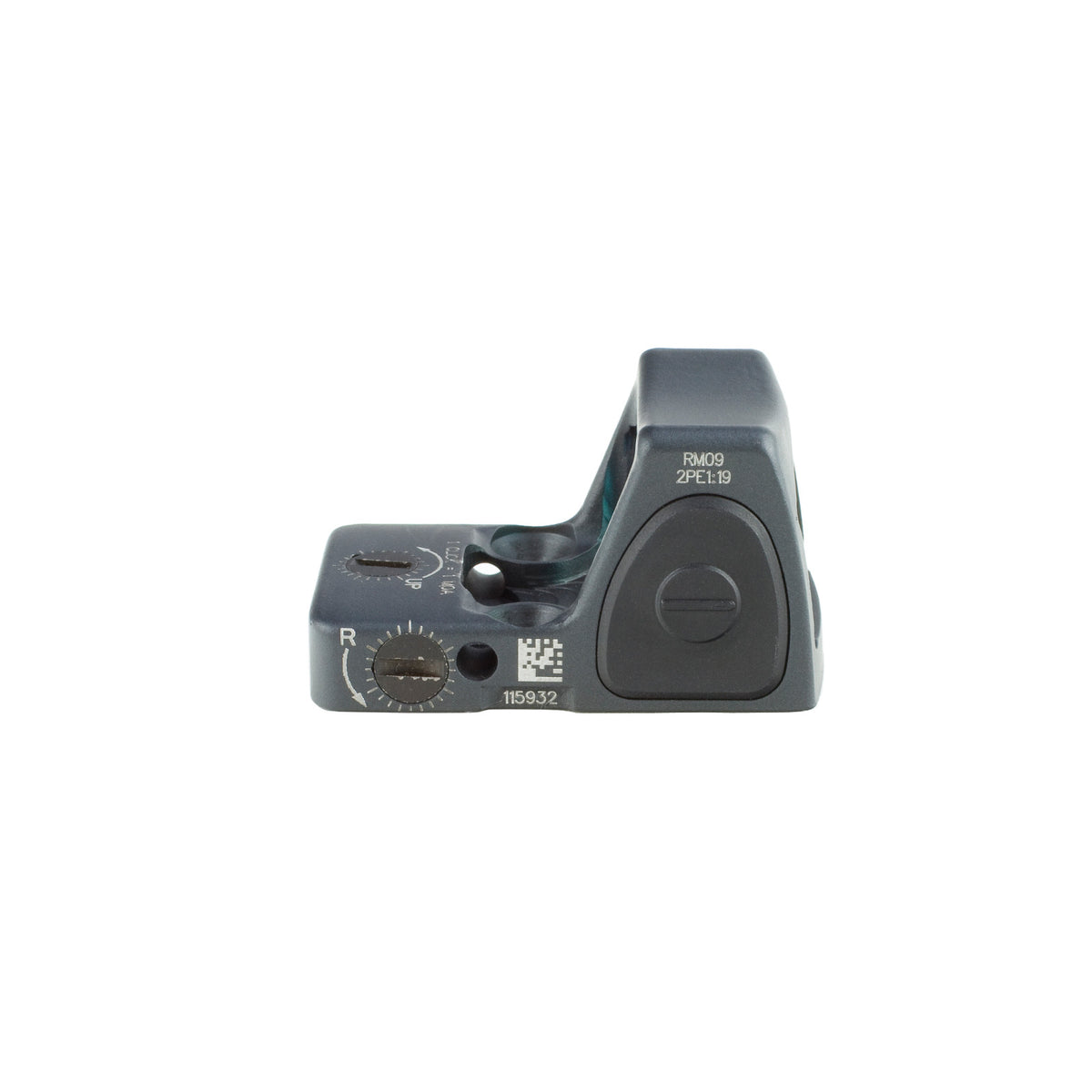 Trijicon RMR Type 2 1.0 MOA adjustable LED sight in sniper grey, with 1 MOA click windage and elevation adjustment
