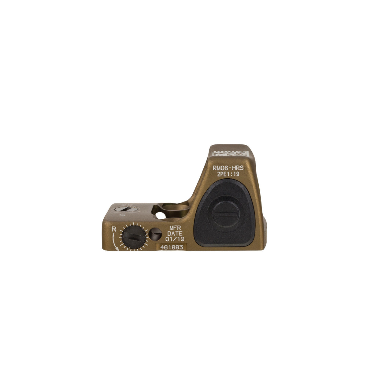 Trijicon RMR Type 2 3.25 MOA adjustable LED sight in coyote brown, with 1 MOA click windage and elevation adjustment