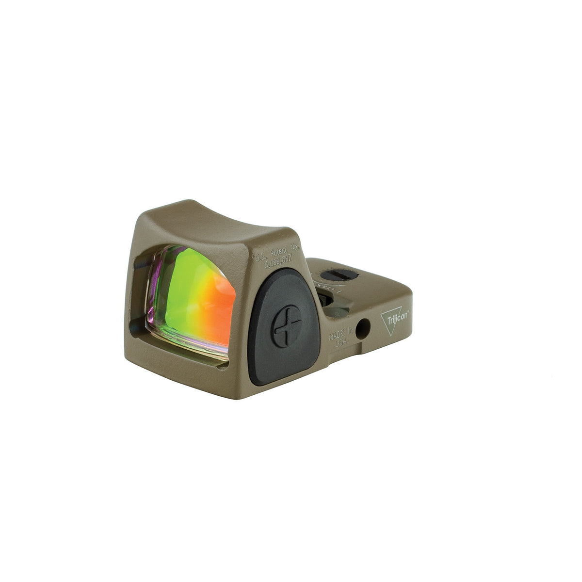 Trijicon RMR Type 2 6.5 MOA adjustable LED sight in flat dark earth, with a patented impact-diverting housing