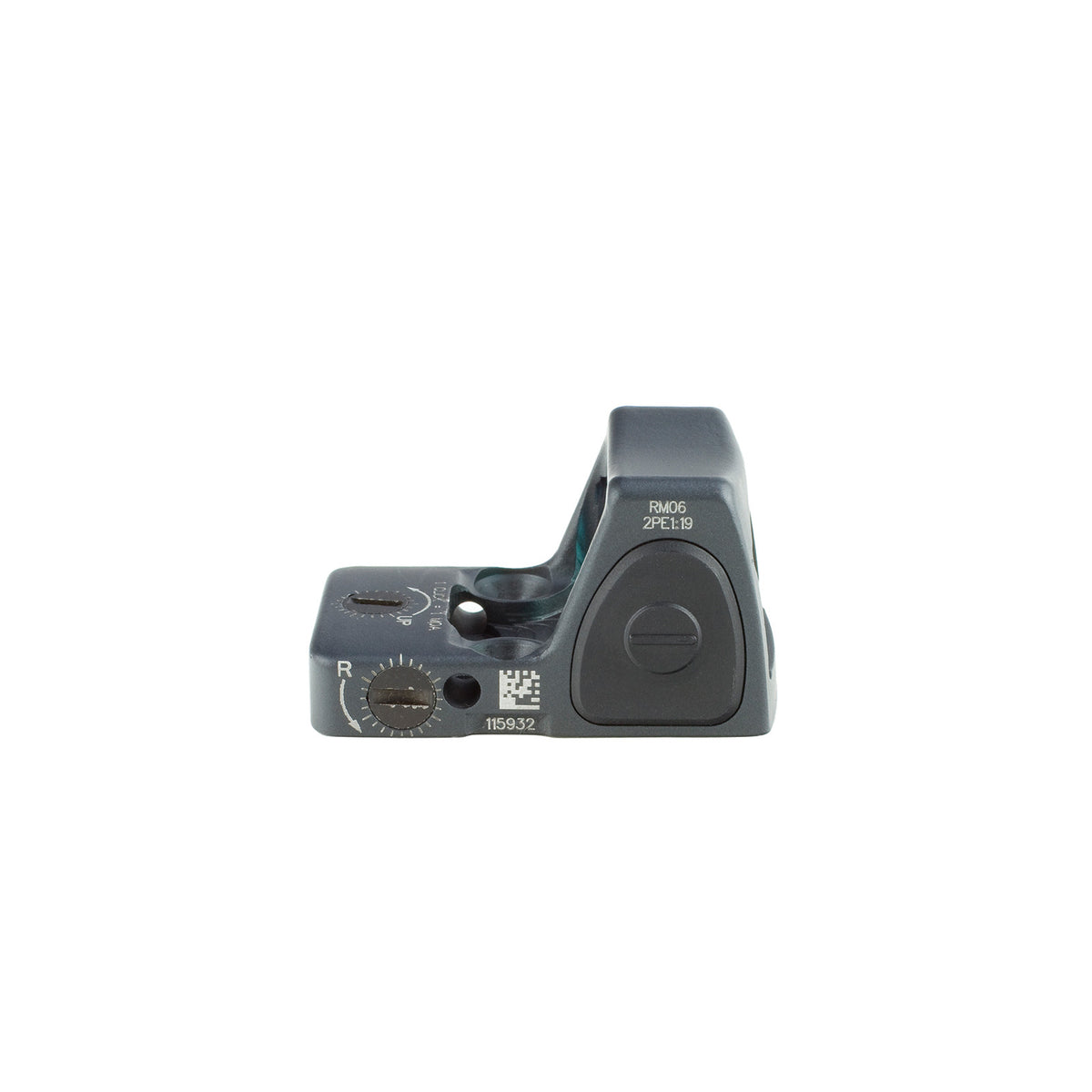 Trijicon RMR Type 2 6.5 MOA adjustable LED sight in sniper grey, with 1 MOA click windage and elevation adjustment