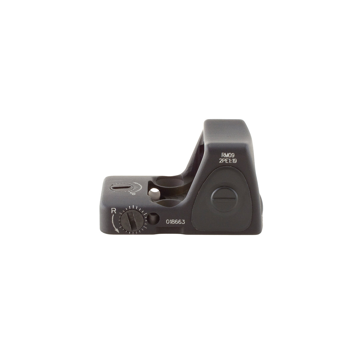 Trijicon RMR Type 2 1.0 MOA adjustable LED sight in matte black, with a patented impact-diverting housing