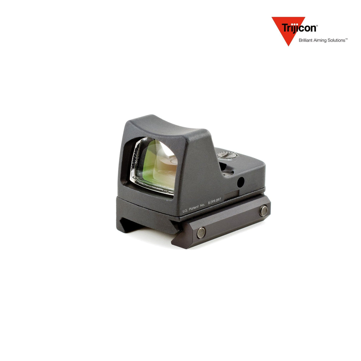 Trijicon RMR Type 2 3.25 MOA red dot sight on the RM33 low Picatinny mount, with a forged 7075-T6 aluminium housing