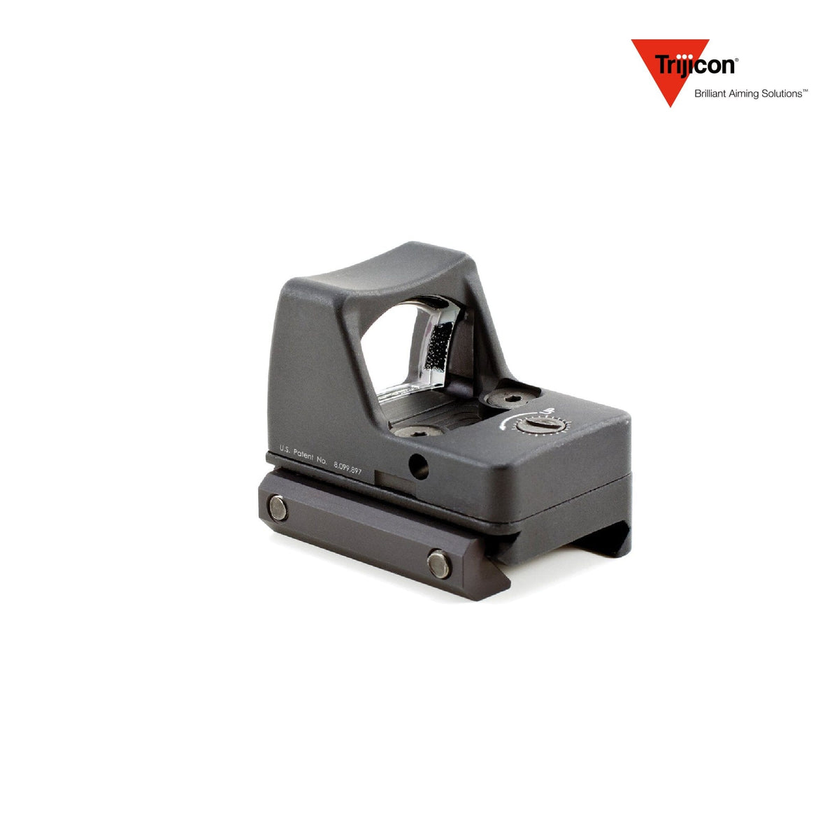Trijicon RMR Type 2 3.25 MOA red dot sight on the RM33 low Picatinny mount, with 1 MOA per click windage and elevation