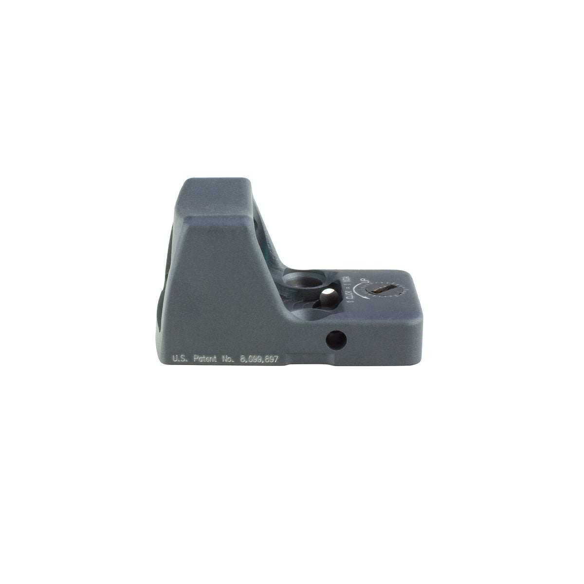 Trijicon RMR Type 2 3.25 MOA LED red dot sight in sniper grey, with 1 MOA click windage and elevation adjustment
