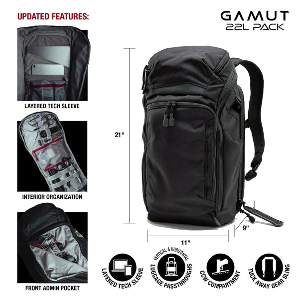 Vertx Gamut 22 litre tactical backpack for everyday carry