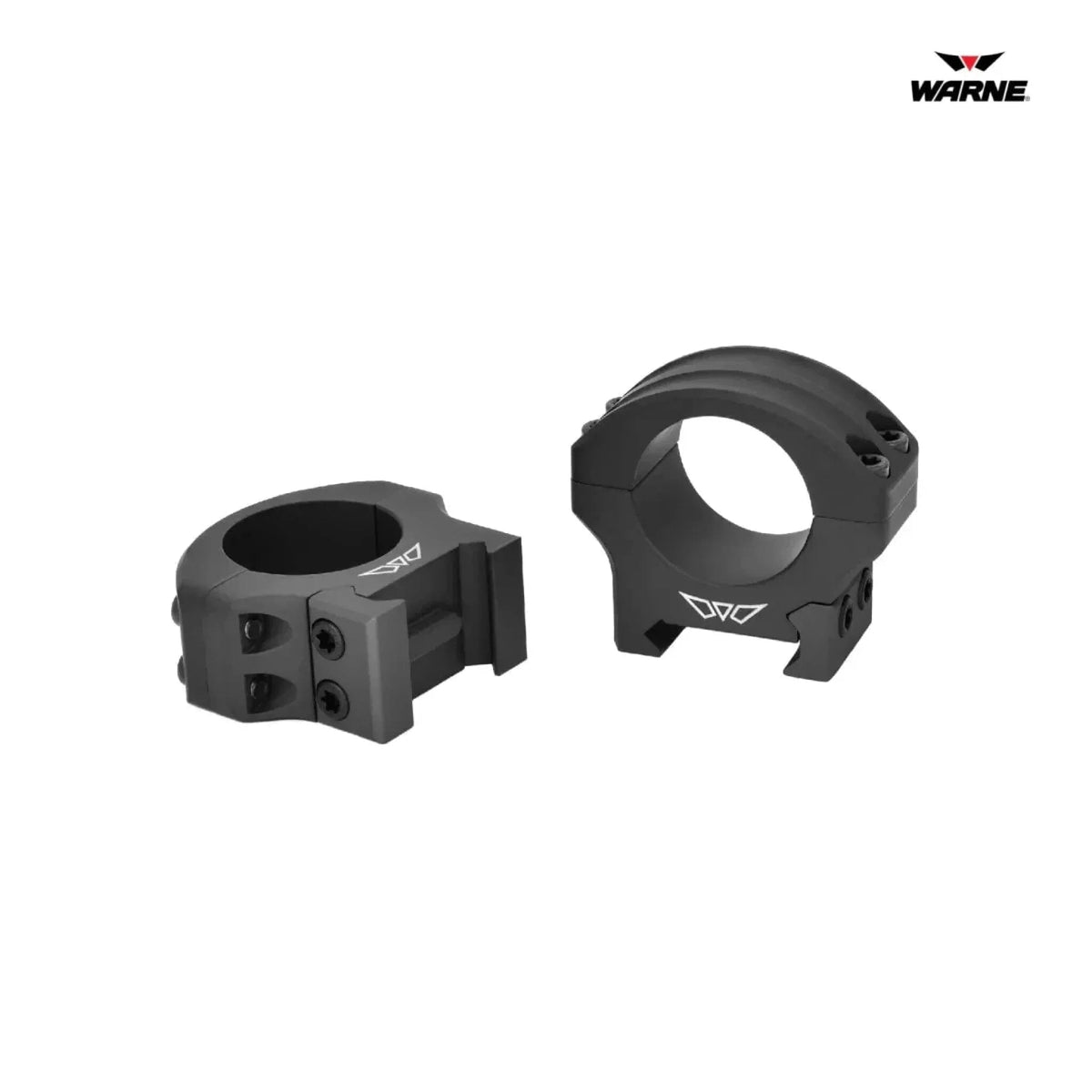 Warne HyperLite scope rings for 1 inch tubes at low height in matte black