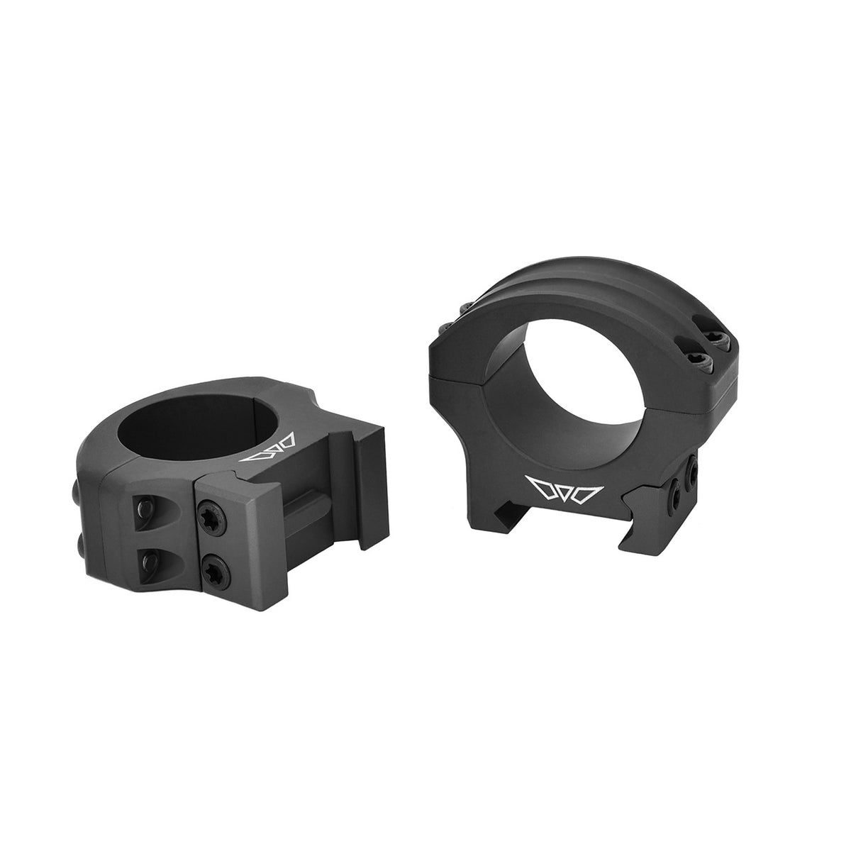 Warne HyperLite 8500M rings for 1 inch tubes at low height, manufacturer product photograph