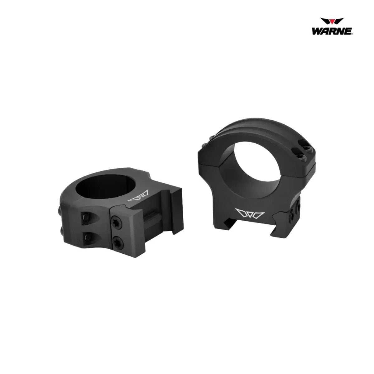 Warne HyperLite scope rings for 1 inch tubes at medium height in matte black