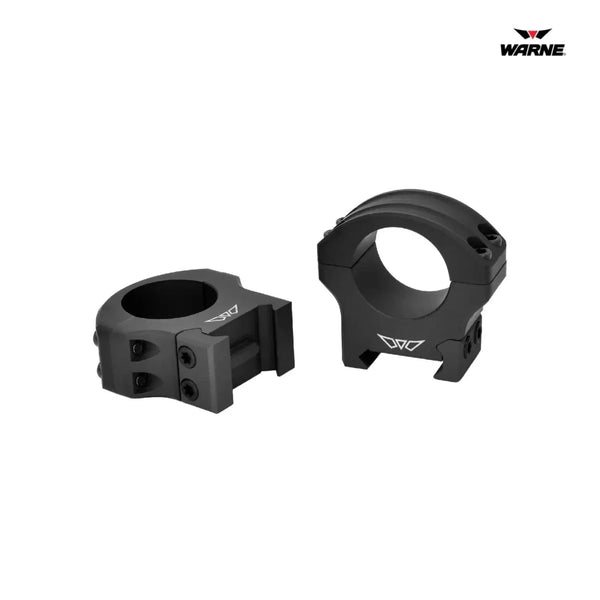 Warne HyperLite scope rings for 1 inch tubes at medium height in matte black