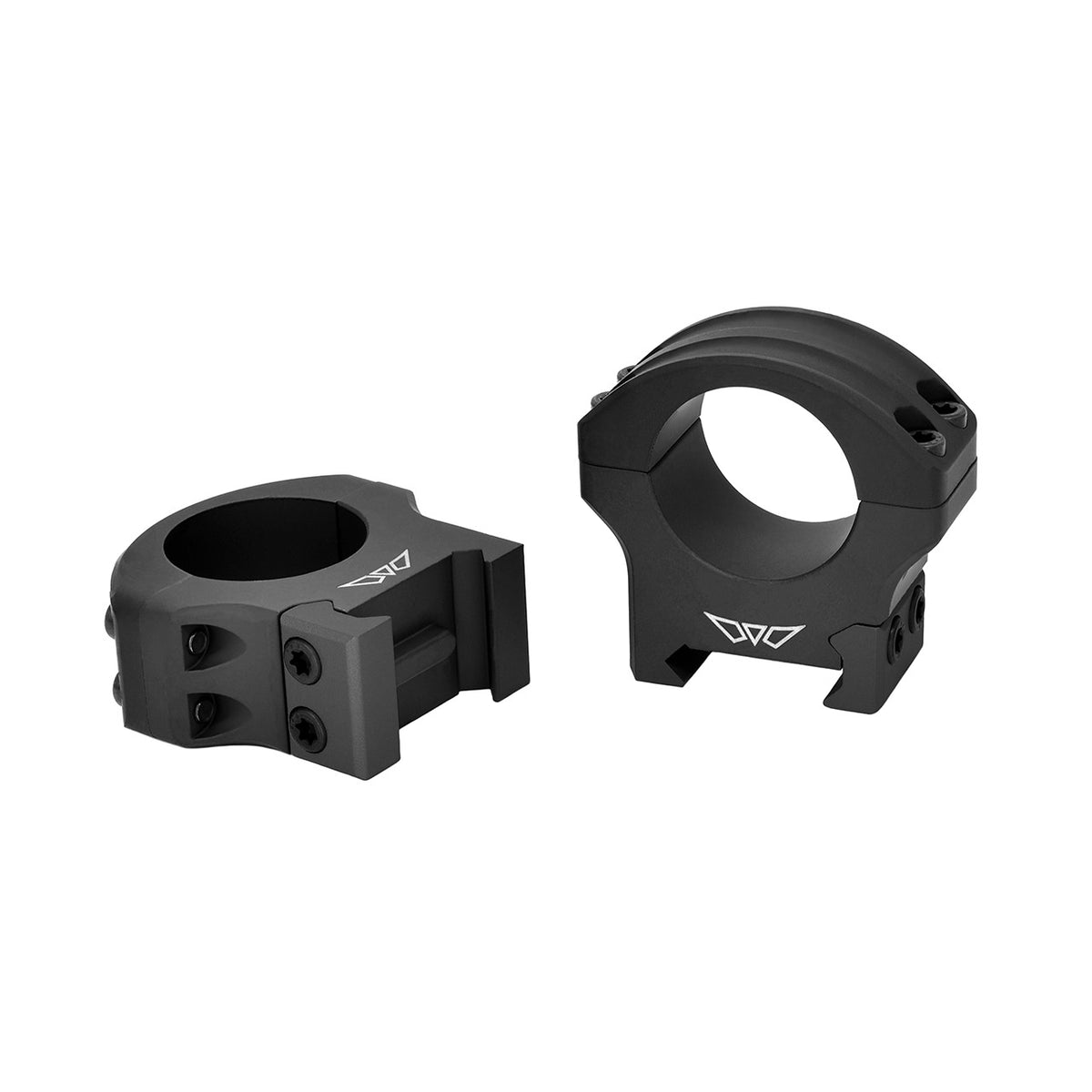 Warne HyperLite 8501M rings for 1 inch tubes at medium height, manufacturer product photograph