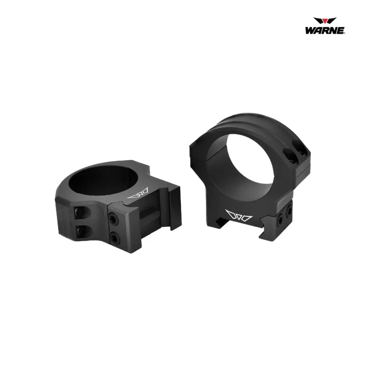 Warne HyperLite scope rings for 30mm tubes at medium height in matte black