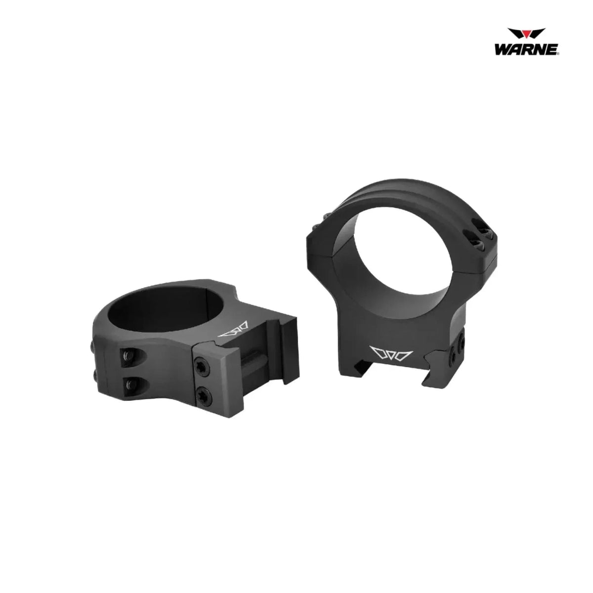Warne HyperLite scope rings for 34mm tubes at high height in lightweight aluminium