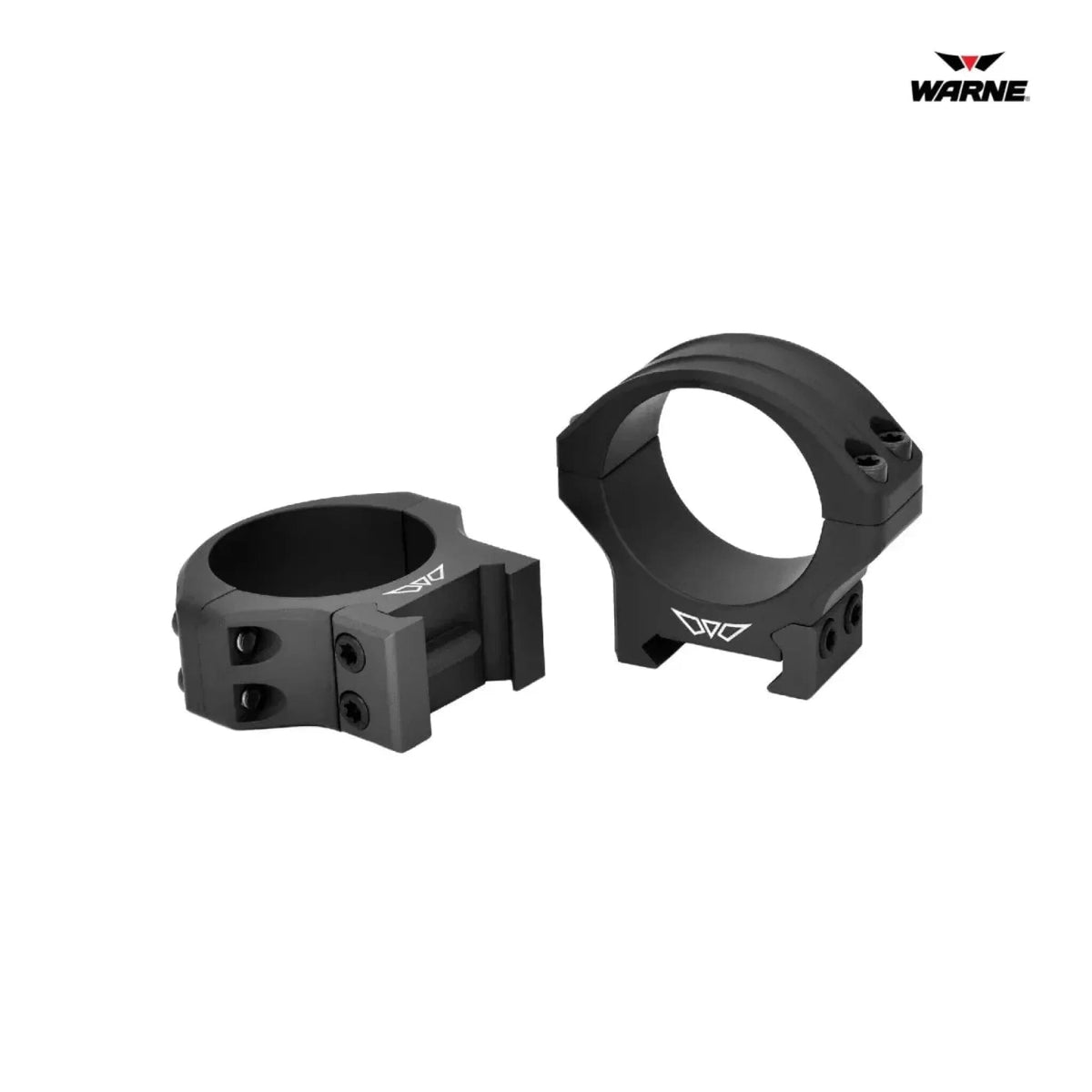 Warne HyperLite scope rings for 34mm tubes at low height in matte black