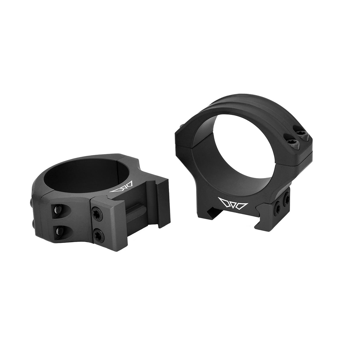 Warne HyperLite 8520M rings for 34mm tubes at low height, manufacturer product photograph