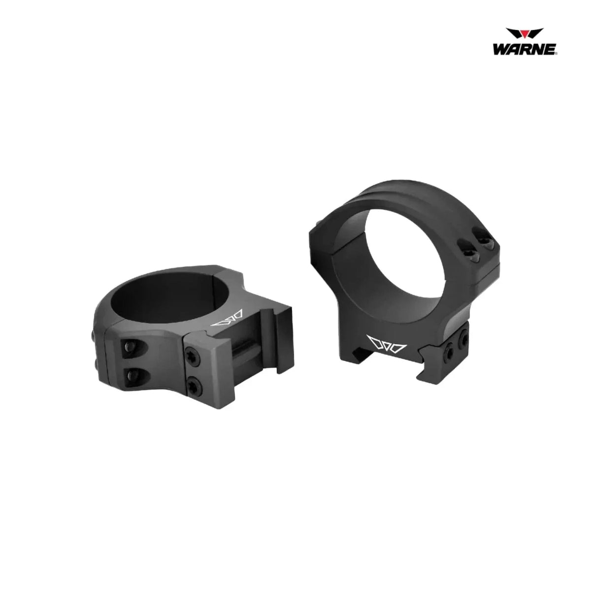 Warne HyperLite scope rings for 34mm tubes at medium height in matte black