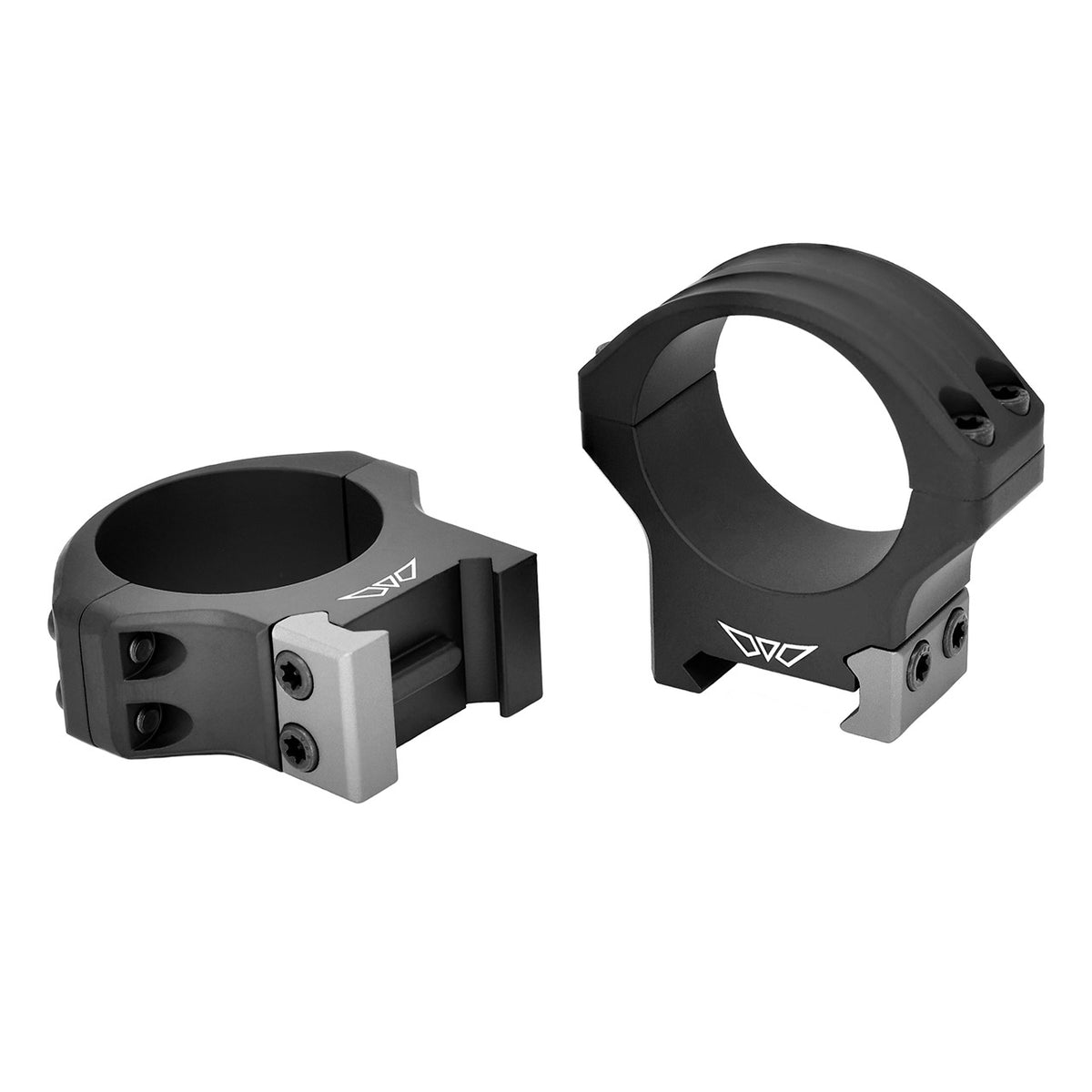 Warne HyperLite 8521M 34mm medium rings showing the grey clamping hardware