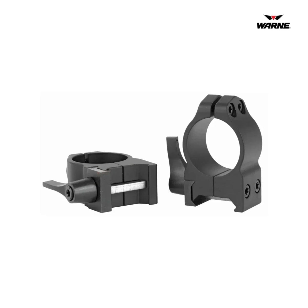 Warne Maxima quick detach scope rings for 1 inch tubes at medium height in matte black