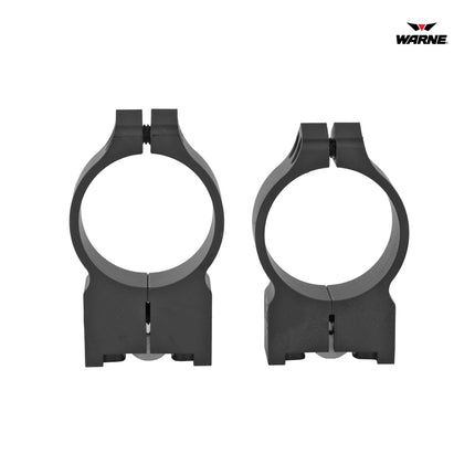 Warne Permanent Attached Fixed Ring Set Fits Ruger M77 30mm Medium - 14R7M Rifle Scope Rings Warne 